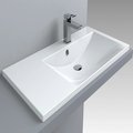 Раковина встраиваемая Fancy Marble Amelia 900R, белый матовый (709303) Встраиваемые сверху Прямоугольные