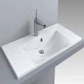 Раковина встраиваемая Fancy Marble Amelia 900c, белый матовый (709103) Встраиваемые сверху Прямоугольные