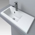 Раковина встраиваемая Fancy Marble Josefine Slim 800L, белый (5508201) Встраиваемые сверху Прямоугольные