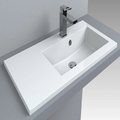 Раковина встраиваемая Fancy Marble Josefine Slim 800R, белый (5508301) Встраиваемые сверху Прямоугольные