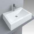 Раковина накладная Fancy Marble Lily 700, белый матовый (4207103) На столешницу, Подвесные Прямоугольные