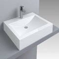 Раковина накладная Fancy Marble Lily 600, белый матовый (4206103) На столешницу, Подвесные Прямоугольные
