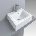 Раковина накладна Fancy Marble Nadja 600, білий матовий (206103) На стільницю, Підвісні 