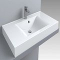 Раковина накладная Fancy Marble Nadja 900, белый (209101) На столешницу, Подвесные Прямоугольные