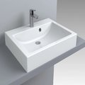 Раковина накладная Fancy Marble Nicole 600, белый (3206101) На столешницу Прямоугольные