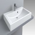 Раковина накладная Fancy Marble Nicole 750, белый (3207101) На столешницу, Подвесные Прямоугольные