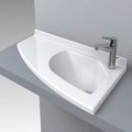 Раковина встраиваемая Fancy Marble Patricia 800R, белый матовый (6608403) Встраиваемые сверху Асимметричные
