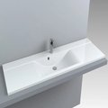 Раковина встраиваемая Fancy Marble Margo 1500, белый матовый (2715103) Встраиваемые сверху Прямоугольные