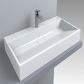 Раковина накладная Fancy Marble Ashley 900, белый матовый (2809103) На столешницу, Подвесные Прямоугольные