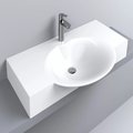 Раковина накладная Fancy Marble Carme 980, белый (3410101) На столешницу, Подвесные Овальные, Прямоугольные