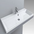 Раковина встраиваемая Fancy Marble Laurine 998, белый матовый (1999103) Встраиваемые сверху, На столешницу Прямоугольные