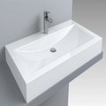Раковина накладная Fancy Marble Lily 900, белый (4209101) На столешницу, Подвесные Прямоугольные