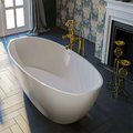 Ванна каменная 180х87 Fancy Marble Mateo, белый (90160002) Fancy Marble Овальные