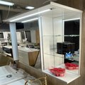 Зеркальный шкафчик 58х70 см с LED подсветкой Fancy Marble MC-8, белый матовый (MC-8 М) Fancy Marble Зеркальные шкафы