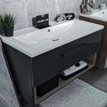 Тумба підвісна під раковину, 100х54 см Fancy Marble mill 100, графіт матовий (MILL-1000 м*) Fancy Marble Меблеві комплекти