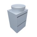Мебельный комплект Fancy Marble Fiji 50-2 с раковиной Silvia 400, белый (fiji-50-2 Б Si) Fancy Marble Мебельные комплекты