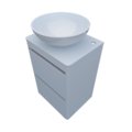 Мебельный комплект Fancy Marble Fiji 50-2 с раковиной Mona 420, белый матовый (fiji-50-2 М Mo) Fancy Marble Мебельные комплекты