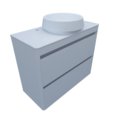Меблевий комплект Fancy Marble Fiji 90-2 з раковиною Diana 420, білий (fiji-90-2 б Di) Fancy Marble Меблеві комплекти