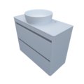 Меблевий комплект Fancy Marble Fiji 90-2 з раковиною Silvia 400, білий матовий (fiji-90 - 2 м Si) Fancy Marble Меблеві комплекти