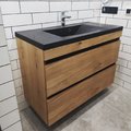 Мебельный комплект Fancy Marble Borneo 100 с раковиной Lucia 1000, шпон (Borneo 1000 Ш) Fancy Marble Мебельные комплекты