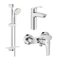 Набір змішувачів для ванни з душовим гарнітуром Grohe Eurosmart, хром (UA123244M0) 
