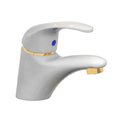 Смеситель для раковины Paffoni Nettuno due, белый-золото (ND071CG) Для раковины Белый-золото