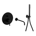 Душевая система для ванны Paffoni Shower, с изливом 175 мм, черный матовый (KITLIG015NO175) Душевые комплекты (системы) Черный матовый