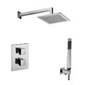 Термостатический душевой комплект Paffoni Shower, верхний душ 200х200 мм, хром (KITLEQ518CR/M) Душевые комплекты (системы) Хром