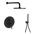 Душевая система Paffoni Shower, верхний душ d 225 мм, черный матовый (KITLIG018NO) Душевые комплекты (системы) Черный матовый