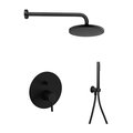 Душевой комплект Paffoni Shower, верхний душ d 300 мм, черный матовый (KITLIG015NO300) Душевые комплекты (системы) Черный матовый