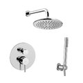 Душова система Paffoni Shower, верхній душ 225 мм, хром (KITLIG018CR) Душові комплекти (системи) Хром
