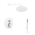Душевой комплект Paffoni Shower, верхний душ d 300 мм, белый матовый (KITLIG015BO300) Душевые комплекты (системы) Белый матовый