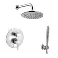 Душевой комплект Paffoni Shower, верхний душ d 300 мм, нерж. сталь (KITLIG018ST300) Душевые комплекты (системы) Нерж. сталь