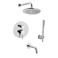 Душевой комплект для ванны Paffoni Shower, верхний душ d 225 мм, хром (KITLIG019CR225) Душевые комплекты (системы) Хром