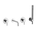 Душевой комплект скрытого монтажа для ванны Paffoni Shower, нерж. сталь (KITLIG010ST175) Душевые комплекты (системы) Нерж. сталь