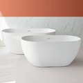 Ванна из литиевого мрамора 150х75 Sanycces Rondo, белый матовый (BN312150075WM) Sanycces Овальные