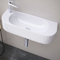 Раковина 71,5х27,5 cm Sanycces Petit L, белый (LV5240722812IWG) На столешницу, Подвесные Овальные
