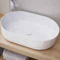 Раковина накладная 38х60 cm Sanycces Trapani, белый (LV5210613913WG) На столешницу, На тумбу Овальные