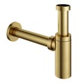 Сифон для раковины Hotbath Ace, матовая латунь PVD (P035BBP) Для раковины Полный комплект