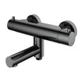 Термостатический смеситель для ванны Hotbath Cobber, черный хром (B020BK) Для ванны Черный хром