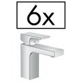 Смеситель для раковины Hansgrohe Vernis Shape, с донным клапаном, 6 шт., хром (71597000) Для раковины Хром