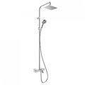 Душевая система с термостатом для ванны Hansgrohe Vernis Shape Showerpipe 230 1jet EcoSmart, хром (26098000) Душевые стойки Хром