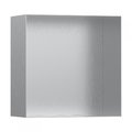 Настенная ниша с открытой рамой Hansgrohe XtraStoris Minimalistic 30x30х14 см, нержавеющая сталь (56079800) Скрытые ниши Hansgrohe