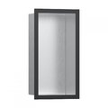 Настінна ніша з рамкою Hansgrohe XtraStoris Individual 30x15х10 см, нержавіюча сталь/чорний матовий хром (56094340) Скрытые ниши Hansgrohe