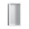 Настенная ниша с рамкой Hansgrohe XtraStoris Individual 30x15х10 см, нержавеющая сталь/белый матовый (56094700) Скрытые ниши Hansgrohe