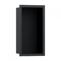 Настенная ниша с дизайнерской рамкой Hansgrohe XtraStoris Individual 30x15х10 см, черный матовый/черный матовый хром (56095340) Скрытые ниши Hansgrohe
