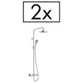 Душевая система с термостатом Hansgrohe Vernis Blend Showerpipe 200, хром (26285000) Душевые стойки Хром