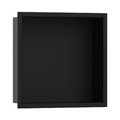 Настенная ниша со встроенной рамой Hansgrohe XtraStoris Original, 30x30х7 см, черный матовый (56093670) Скрытые ниши Hansgrohe