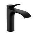 Смеситель для раковины Hansgrohe Vivenis 110 CoolStart, без донного клапана, черный матовый (75024670) Для раковины Черный матовый