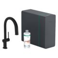 Смеситель для кухни Hansgrohe Aqittura M91 SodaSystem 210, выдвижной излив sBox стартовый набор, черный матовый (76836670) Для кухни Черный матовый